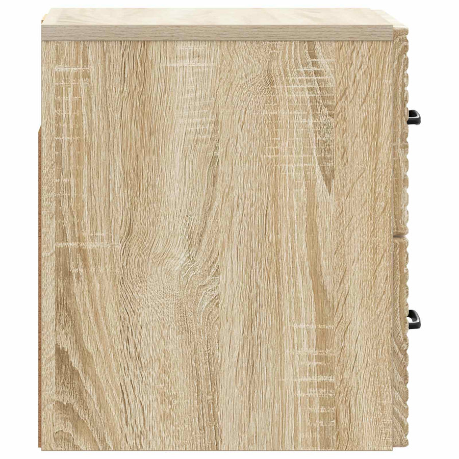 Wandbeugel Bedkast Sonoma Eiken 34,5 x 33 x 40 cm Bewerkt hout