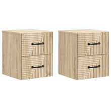 Wandbeugel Bedkast 2 pcs Sonoma Eiken 34,5 x 33 x 40 cm