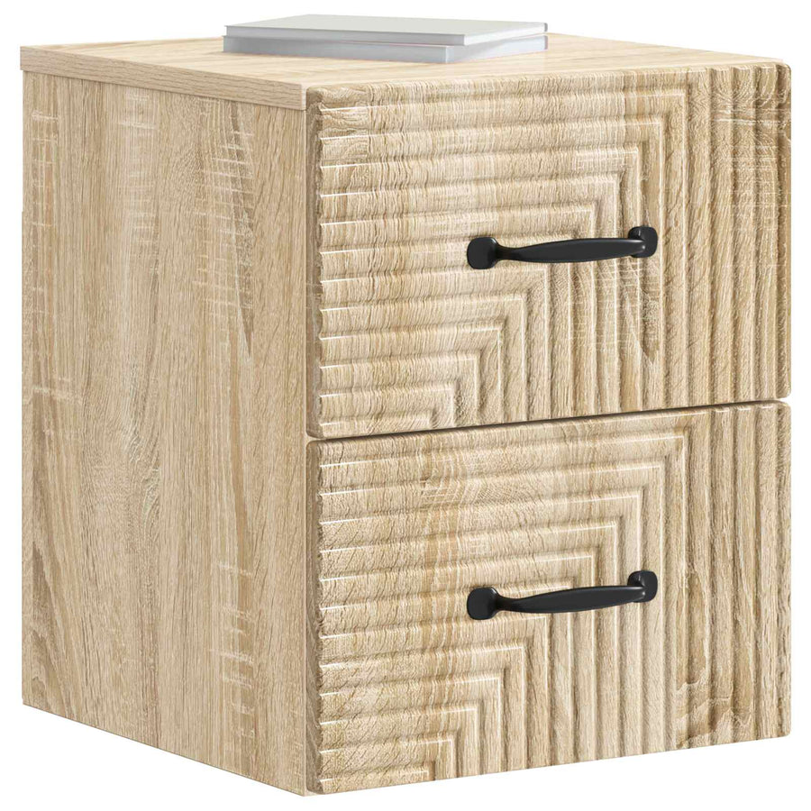 Wandbeugel Bedkast 2 pcs Sonoma Eiken 34,5 x 33 x 40 cm