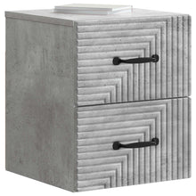 Wandbeugel Bedkast Betongrijs 34,5 x 33 x 40 cm Bewerkt hout
