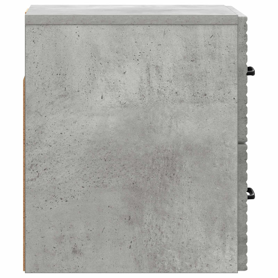 Wandbeugel Bedkast Betongrijs 34,5 x 33 x 40 cm Bewerkt hout