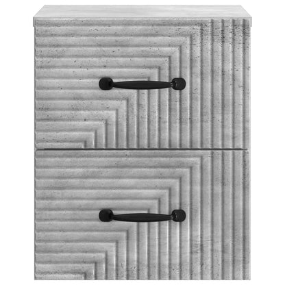 Wandbeugel Bedkast met lade 2 pcs Betongrijs 34,5 x 33 x 40 cm