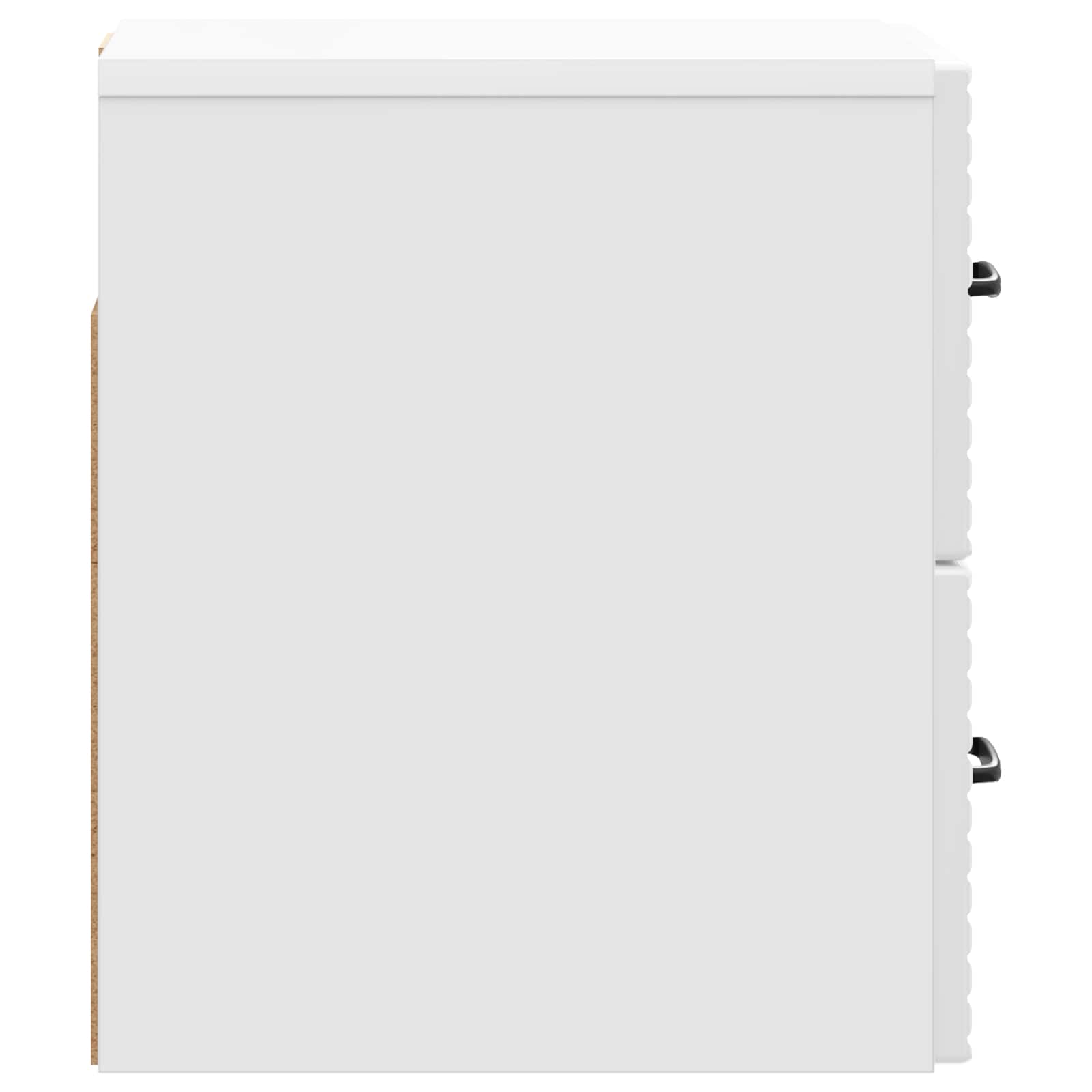 Wandbeugel Bedkast Hoogglans Wit 34,5 x 33 x 40 cm Bewerkt hout