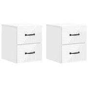 Nachtkastjes 2 stuks hoogglans wit 34,5x33x40 cm muurmontage