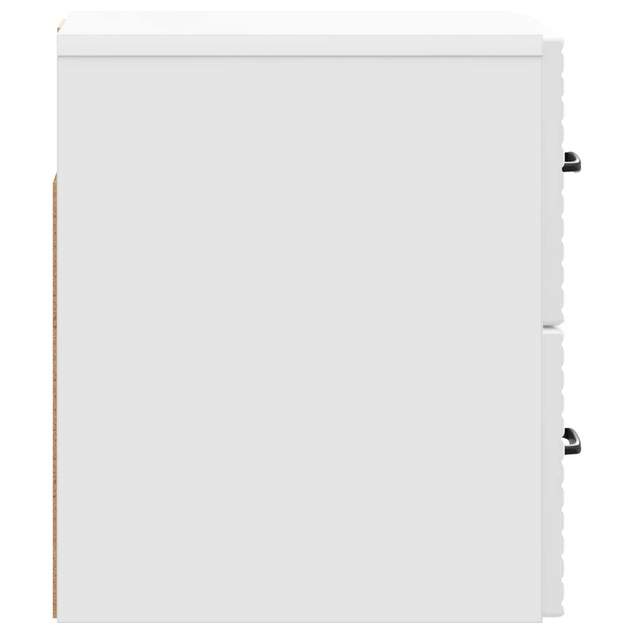 Wandbeugel Bedkast 2 pcs Hoogglans Wit 34,5 x 33 x 40 cm