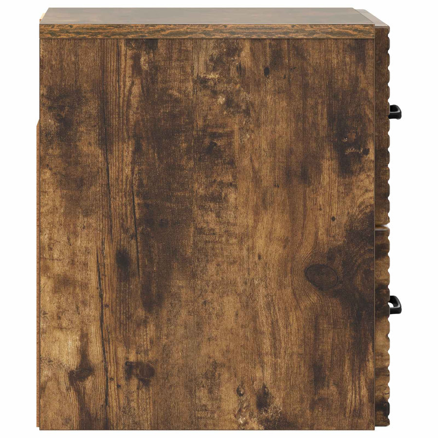 Wandbeugel Bedkast 2 pcs Gerookt eiken 34,5 x 33 x 40 cm
