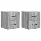 Wall Bracket Wall Bed 2 pcs Grey sonoma 34.5 x 33 x 40 cm