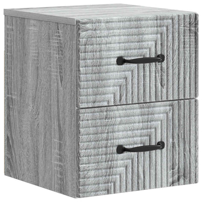 Wandbeugel Bedkast 2 pcs Grijs sonoma 34,5 x 33 x 40 cm