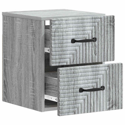 Wandbeugel Bedkast 2 pcs Grijs sonoma 34,5 x 33 x 40 cm