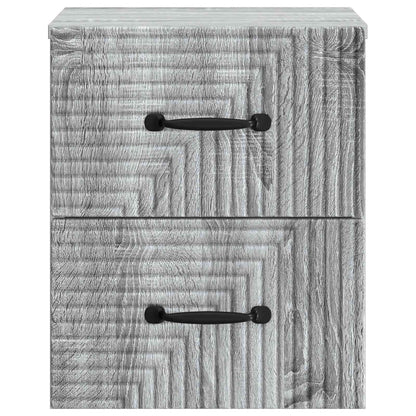 Wandbeugel Bedkast 2 pcs Grijs sonoma 34,5 x 33 x 40 cm