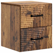 Nachtkastje 34,5x33x40 cm bewerkt hout muurmontage