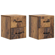 Nachtkastjes 2 stuks oud hout 34,5x33x40 cm