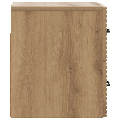 Wandbeugel Bedkast 2 pcs Artisanaal eiken 34,5 x 33 x 40 cm