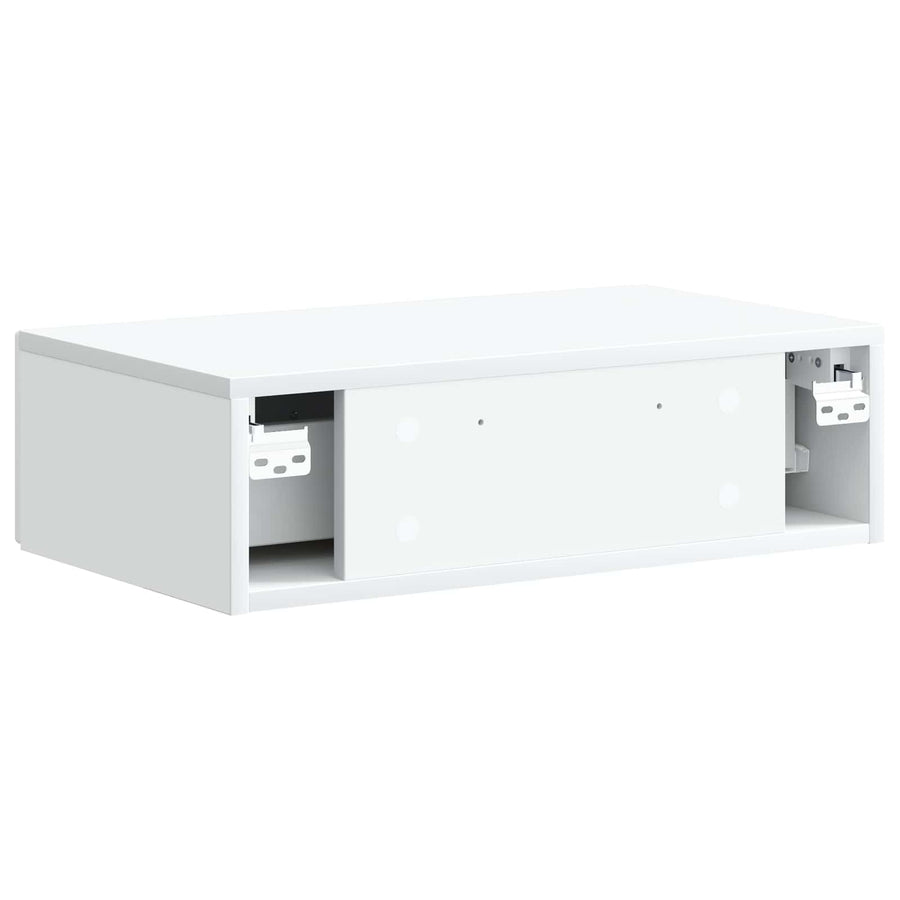Wandmontage Zijtafel Wit 59 x 34,5 x 17 cm Bewerkt hout