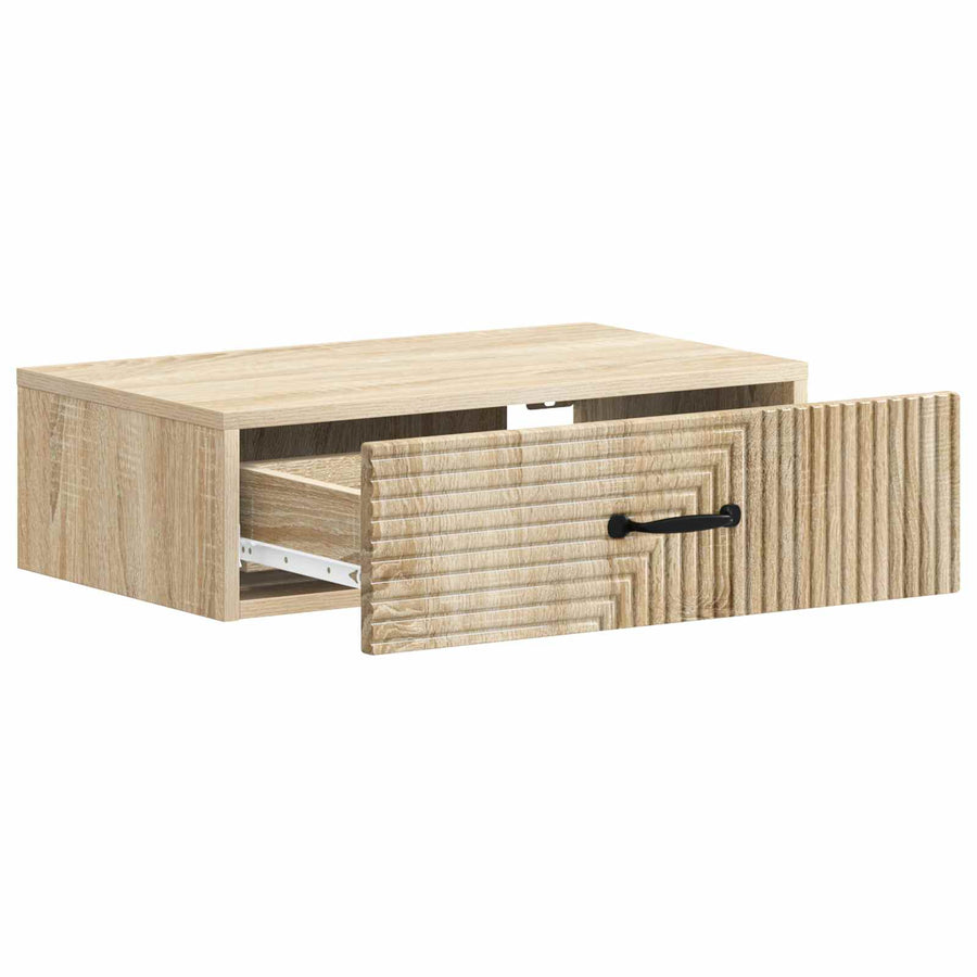 Wandmontage Zijtafel Sonoma Eiken 59 x 34,5 x 17 cm