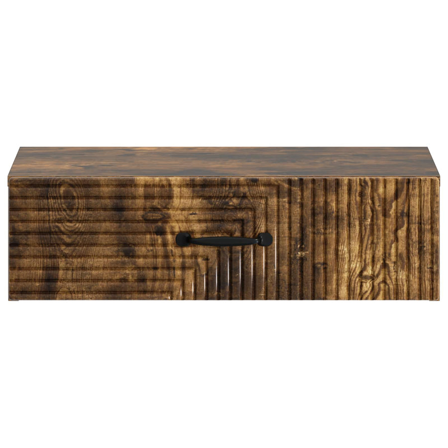 Wandmontage Zijtafel Gerookt eiken 59 x 34,5 x 17 cm