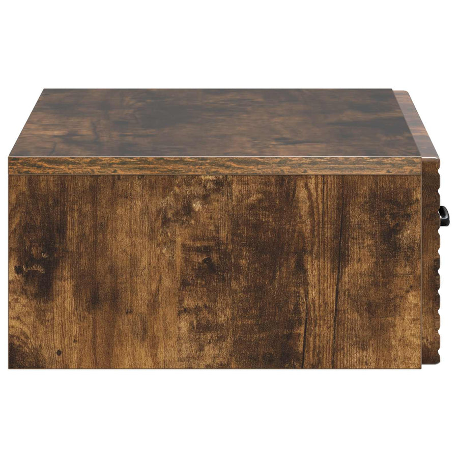 Wandmontage Zijtafel Gerookt eiken 59 x 34,5 x 17 cm