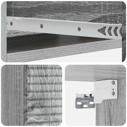 Wandmontage Zijtafel Grijs sonoma 59 x 34,5 x 17 cm