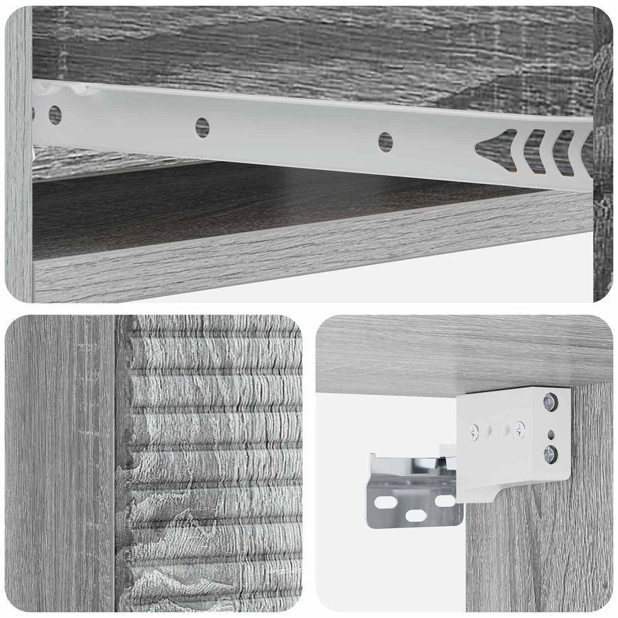 Wandmontage Zijtafel Grijs sonoma 59 x 34,5 x 17 cm
