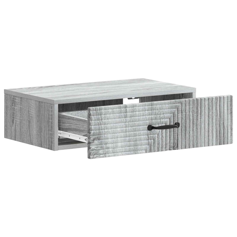 Wandmontage Zijtafel Grijs sonoma 59 x 34,5 x 17 cm