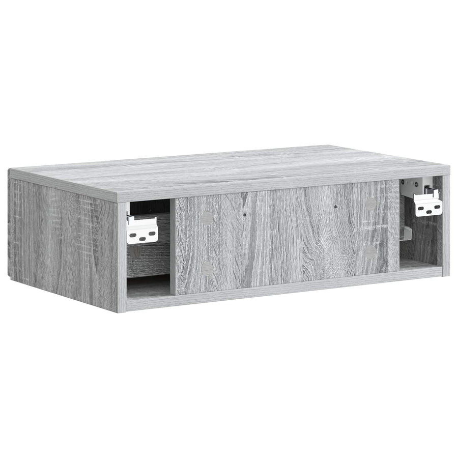 Wandmontage Zijtafel Grijs sonoma 59 x 34,5 x 17 cm