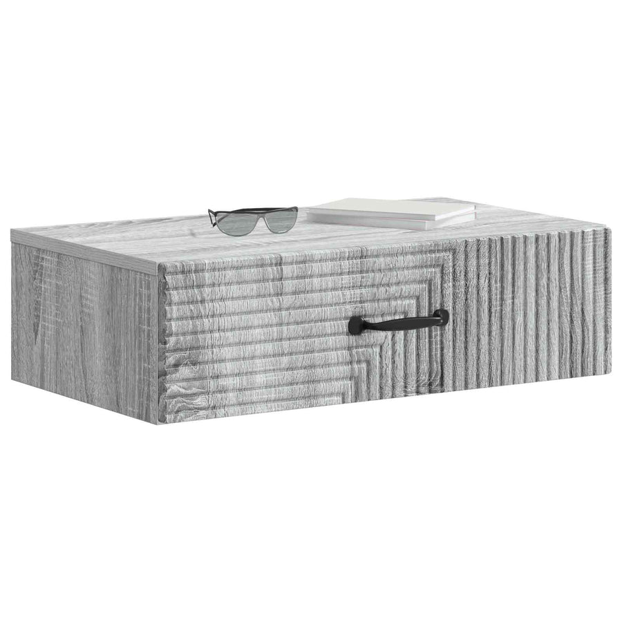Wandmontage Zijtafel Grijs sonoma 59 x 34,5 x 17 cm