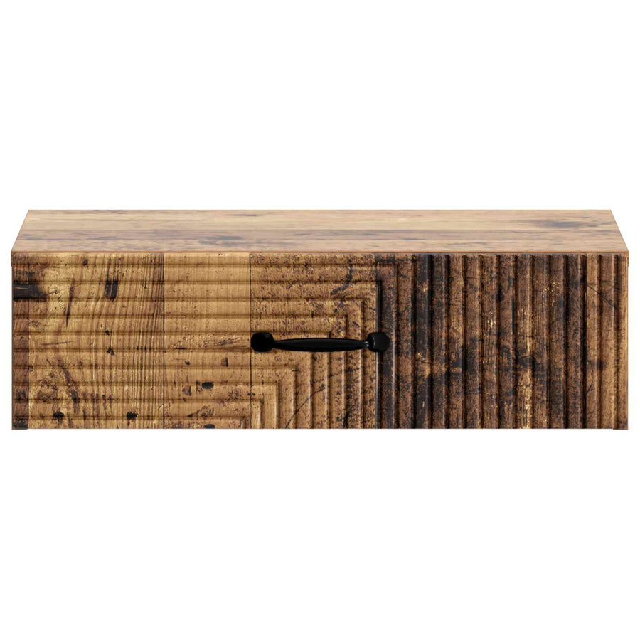 Wandmontage Zijtafel Oud hout 59 x 34,5 x 17 cm Bewerkt hout
