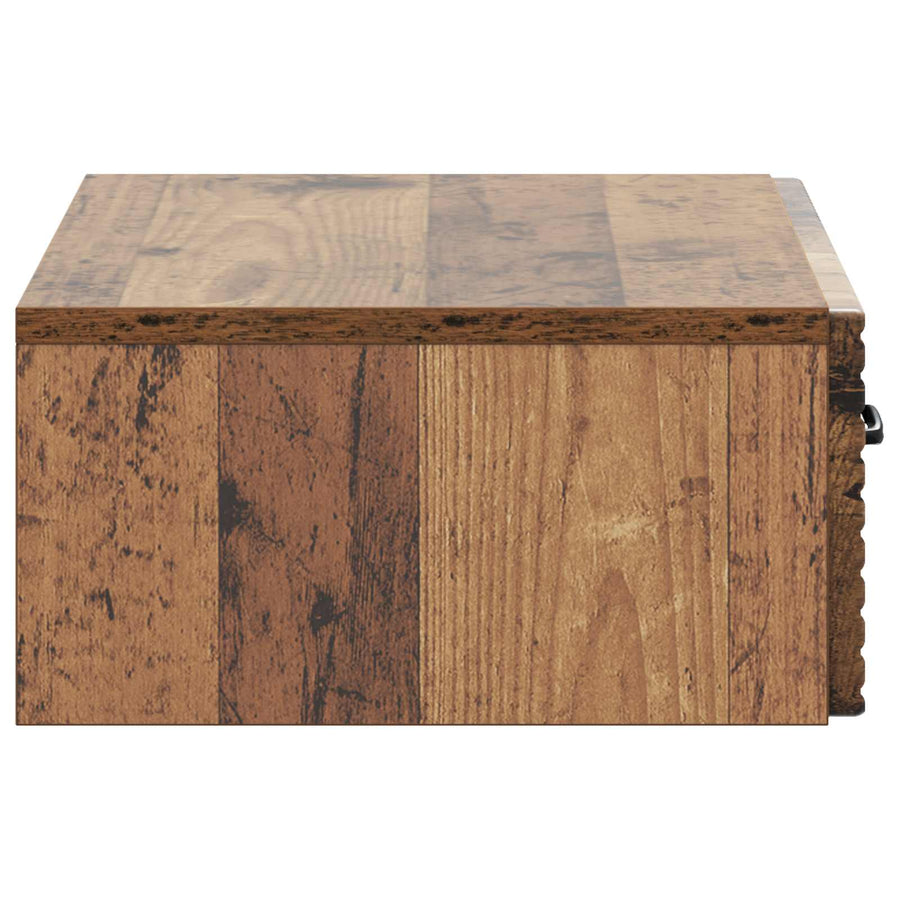Wandmontage Zijtafel Oud hout 59 x 34,5 x 17 cm Bewerkt hout