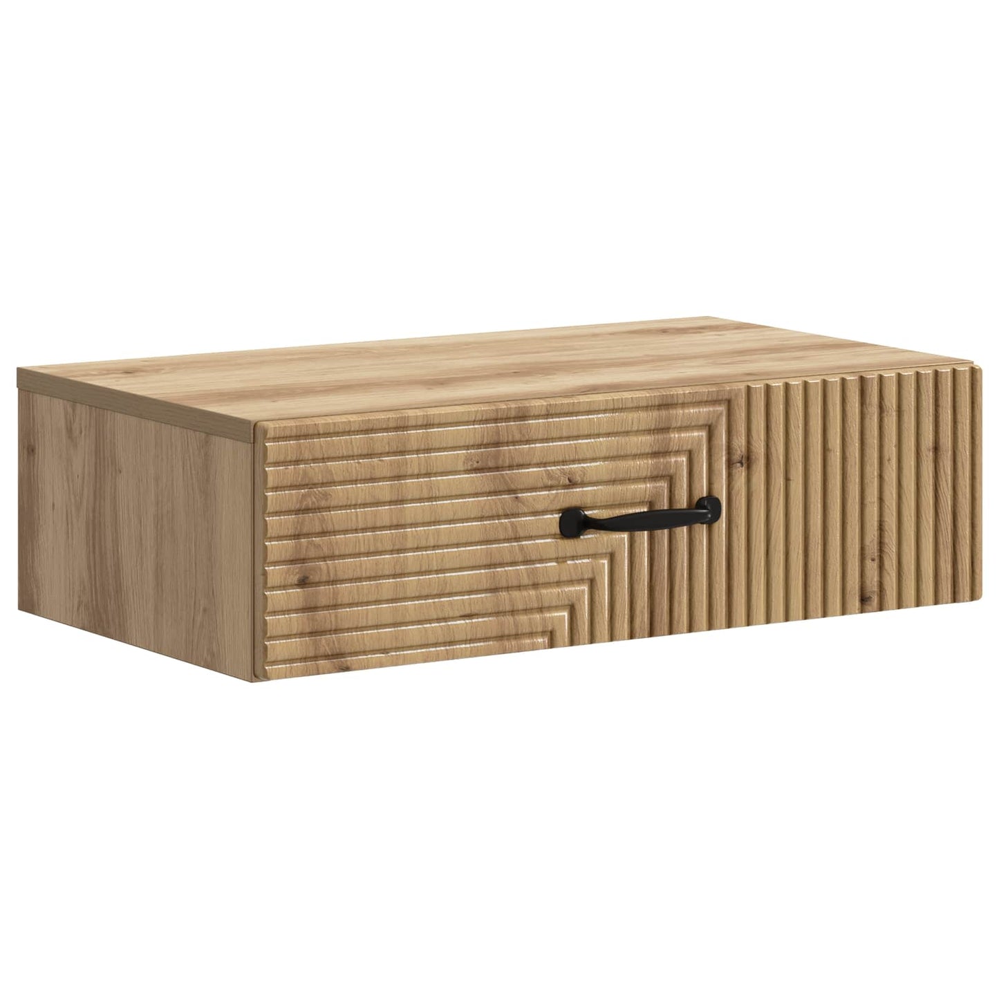 Wandmontage Zijtafel Artisanaal eiken 59 x 34,5 x 17 cm