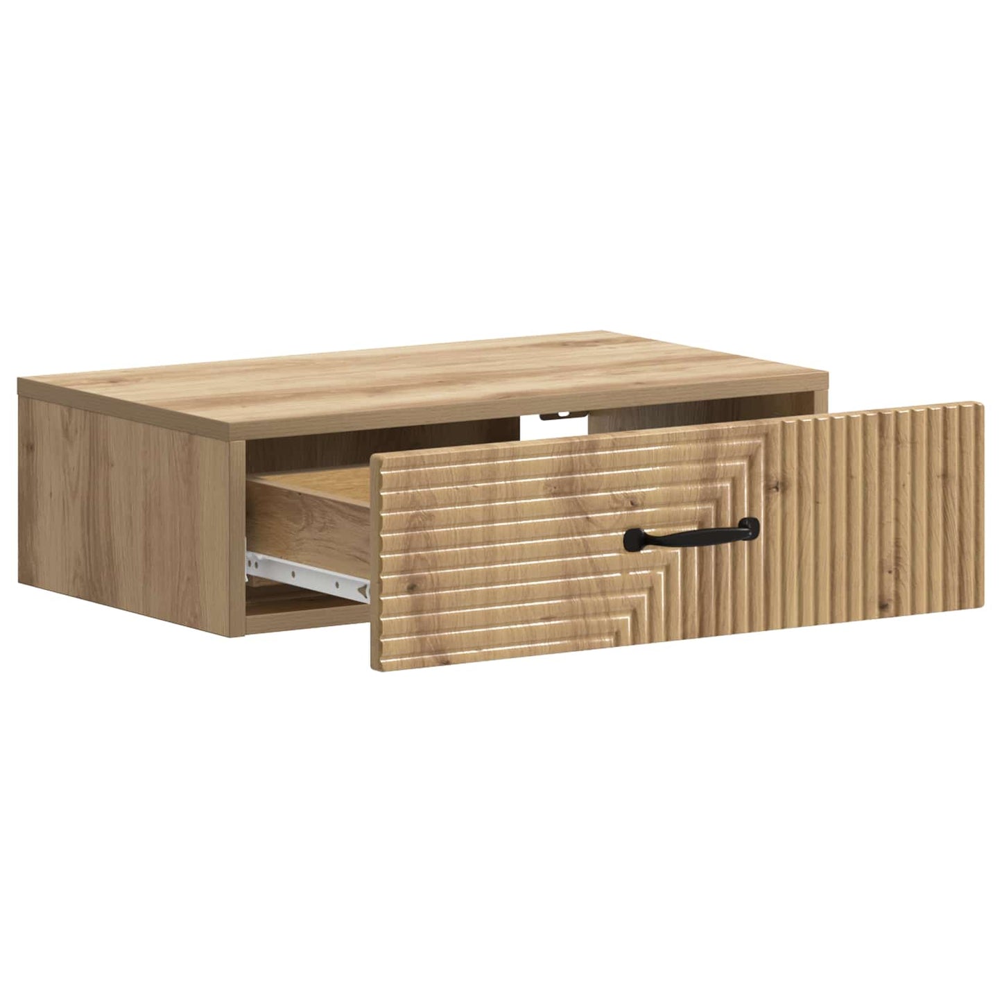 Wandmontage Zijtafel Artisanaal eiken 59 x 34,5 x 17 cm