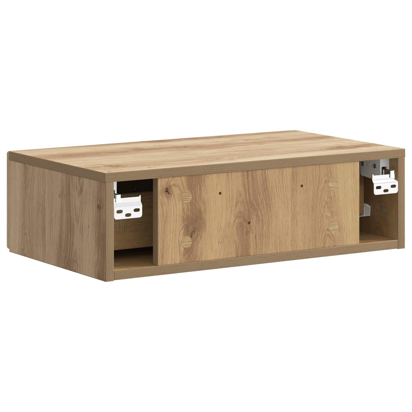 Wandmontage Zijtafel Artisanaal eiken 59 x 34,5 x 17 cm