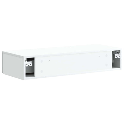 Wandmontage Zijtafel Wit 87,5 x 34,5 x 17 cm Bewerkt hout