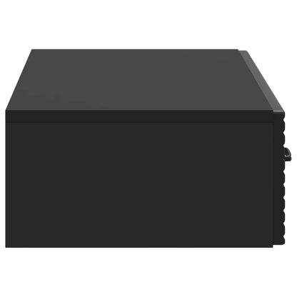 Wandmontage Zijtafel Zwart 87,5 x 34,5 x 17 cm Bewerkt hout