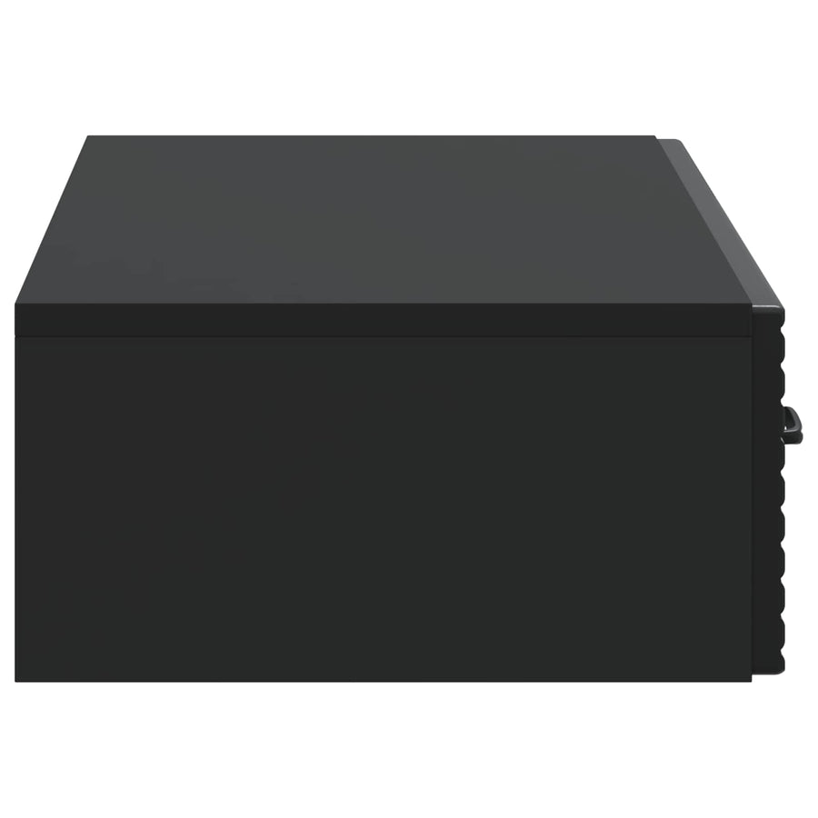 Wandmontage Zijtafel Zwart 87,5 x 34,5 x 17 cm Bewerkt hout