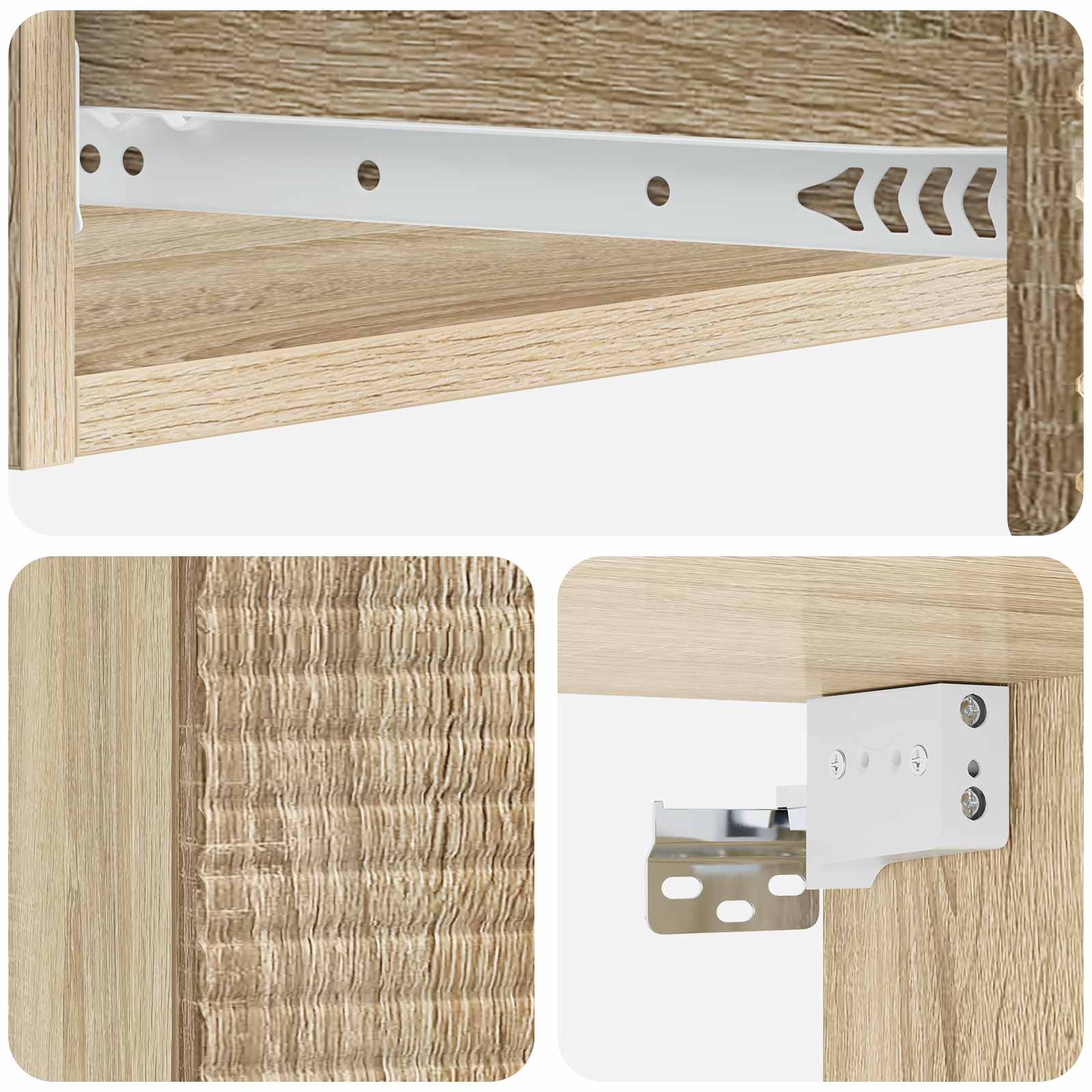 Wandmontage Zijtafel Sonoma Eiken 87,5 x 34,5 x 17 cm