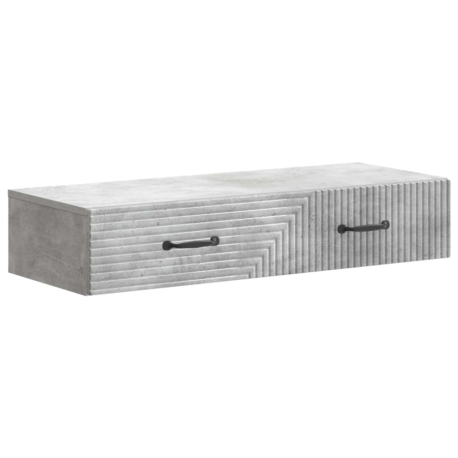 Wandmontage Zijtafel Betongrijs 87,5 x 34,5 x 17 cm
