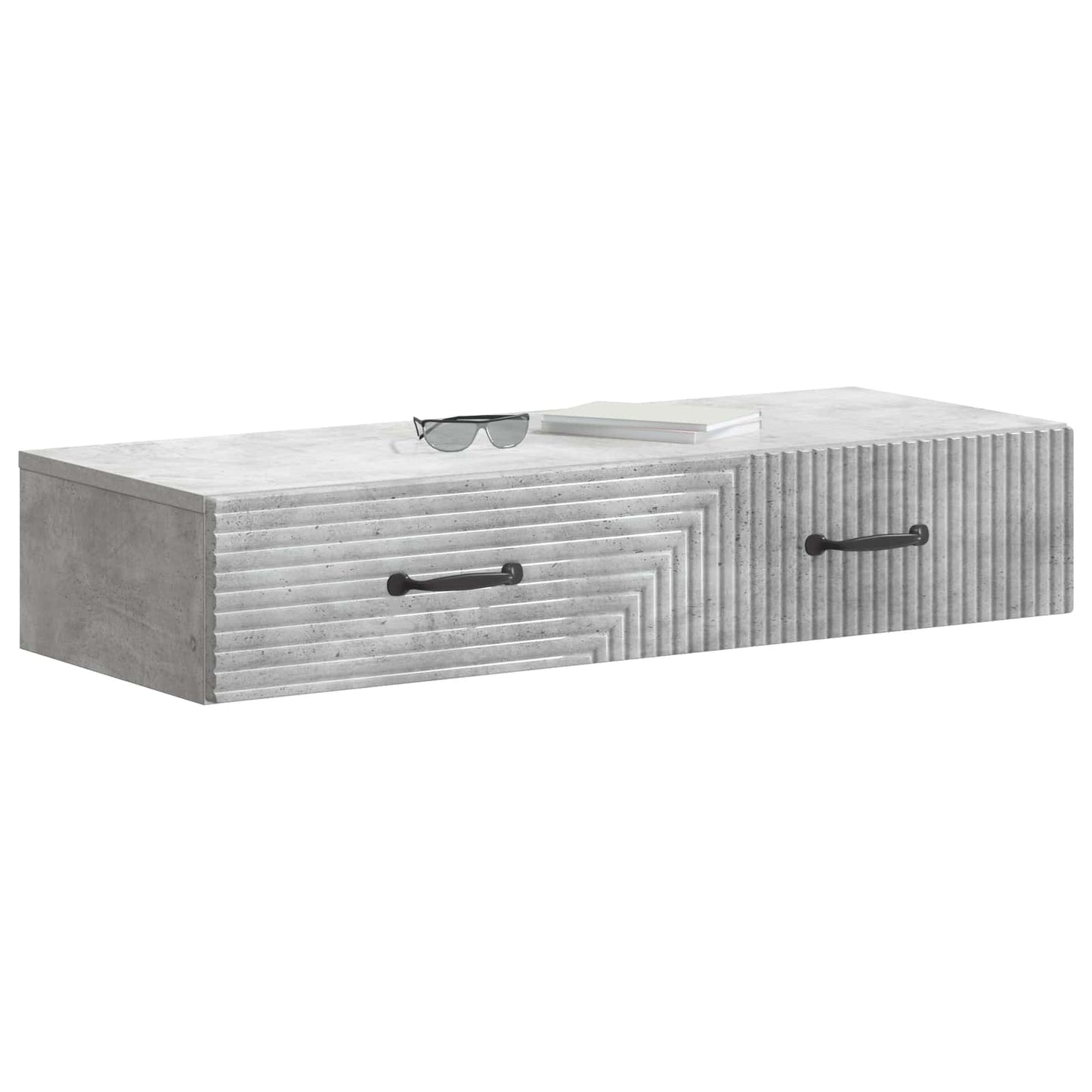 Wandmontage Zijtafel Betongrijs 87,5 x 34,5 x 17 cm