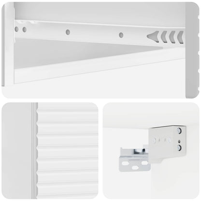 Wandmontage Zijtafel Hoogglans Wit 87,5 x 34,5 x 17 cm