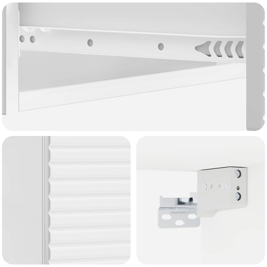 Wandmontage Zijtafel Hoogglans Wit 87,5 x 34,5 x 17 cm