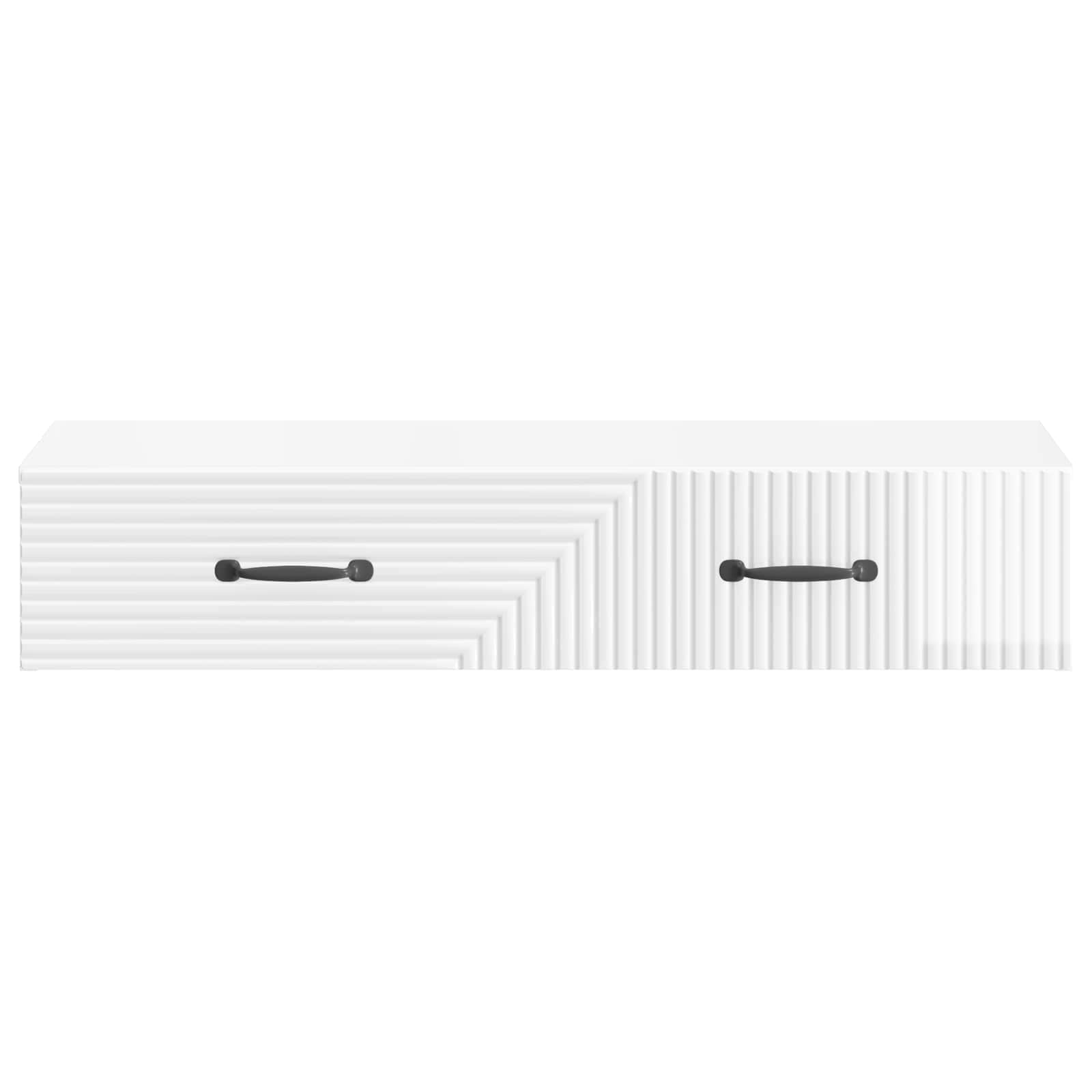 Wandmontage Zijtafel Hoogglans Wit 87,5 x 34,5 x 17 cm