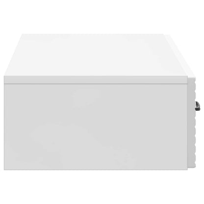 Wandmontage Zijtafel Hoogglans Wit 87,5 x 34,5 x 17 cm