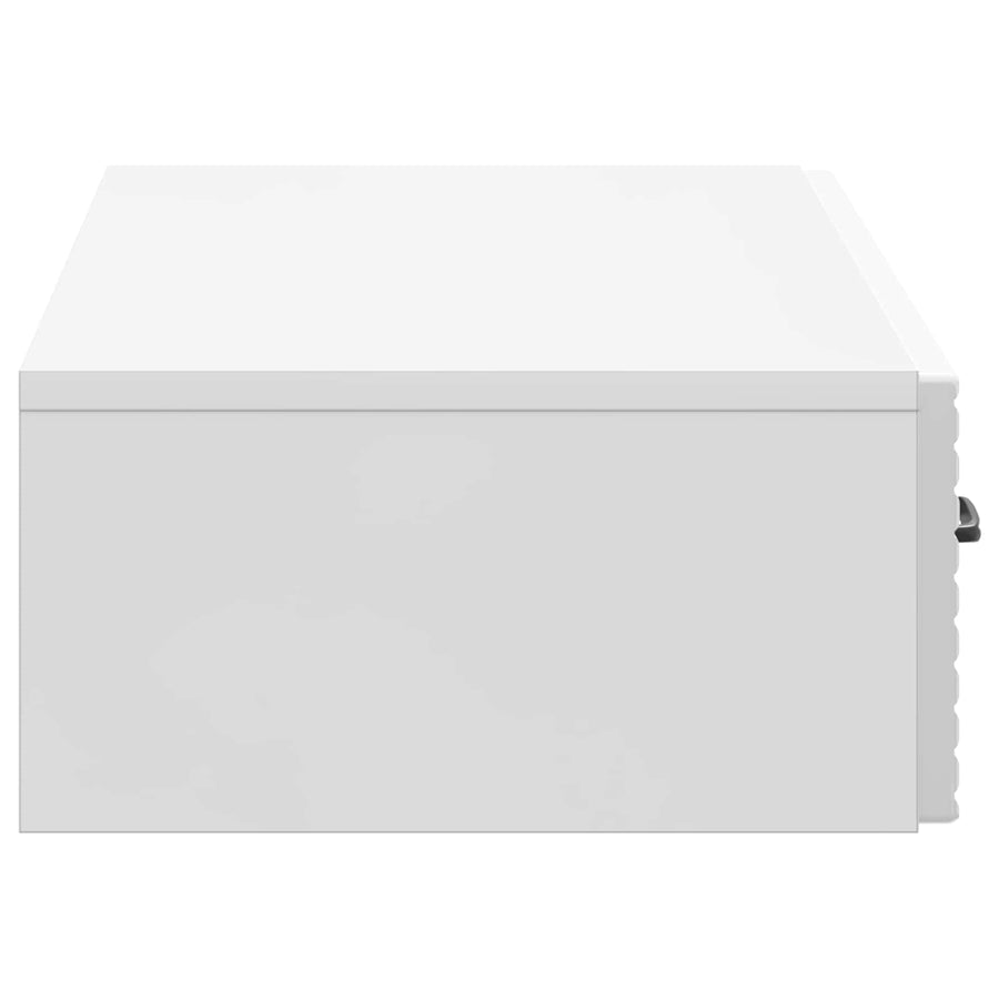 Wandmontage Zijtafel Hoogglans Wit 87,5 x 34,5 x 17 cm