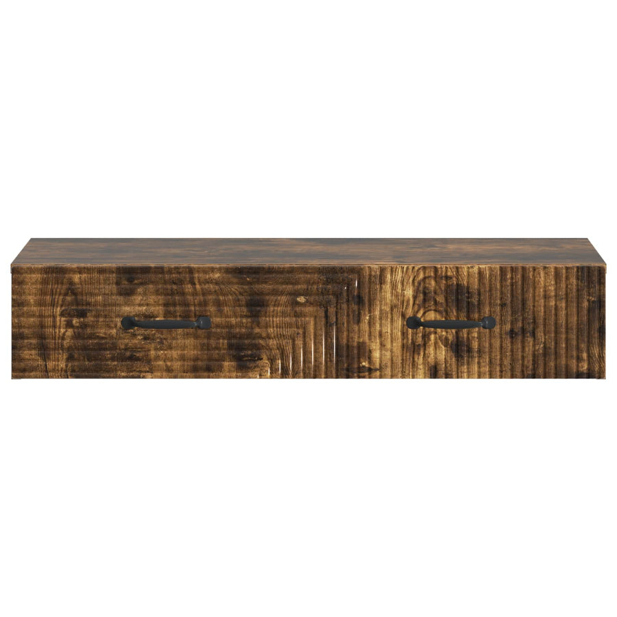 Wandmontage Zijtafel Gerookt eiken 87,5 x 34,5 x 17 cm