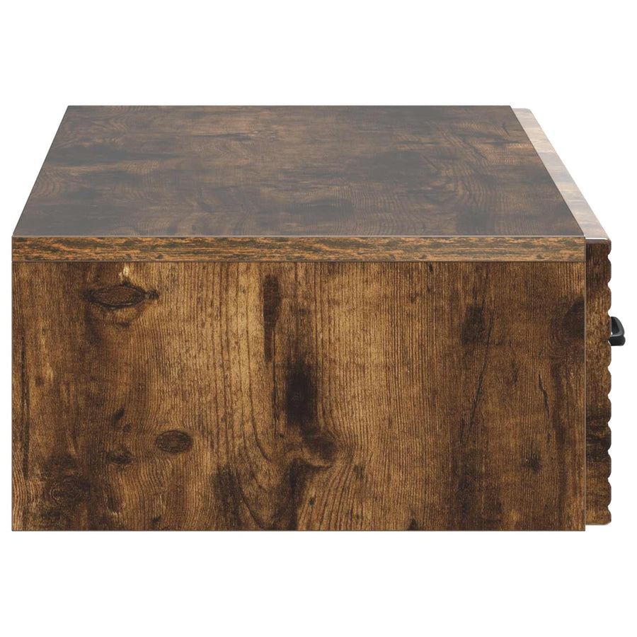 Wandmontage Zijtafel Gerookt eiken 87,5 x 34,5 x 17 cm