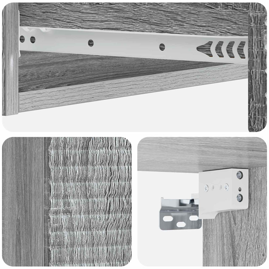 Wandmontage Zijtafel Grijs sonoma 87,5 x 34,5 x 17 cm