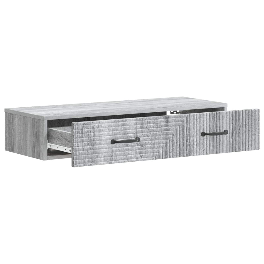 Wandmontage Zijtafel Grijs sonoma 87,5 x 34,5 x 17 cm