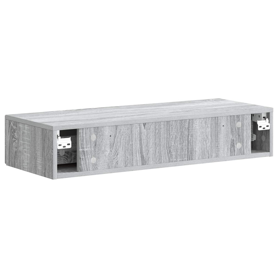 Wandmontage Zijtafel Grijs sonoma 87,5 x 34,5 x 17 cm