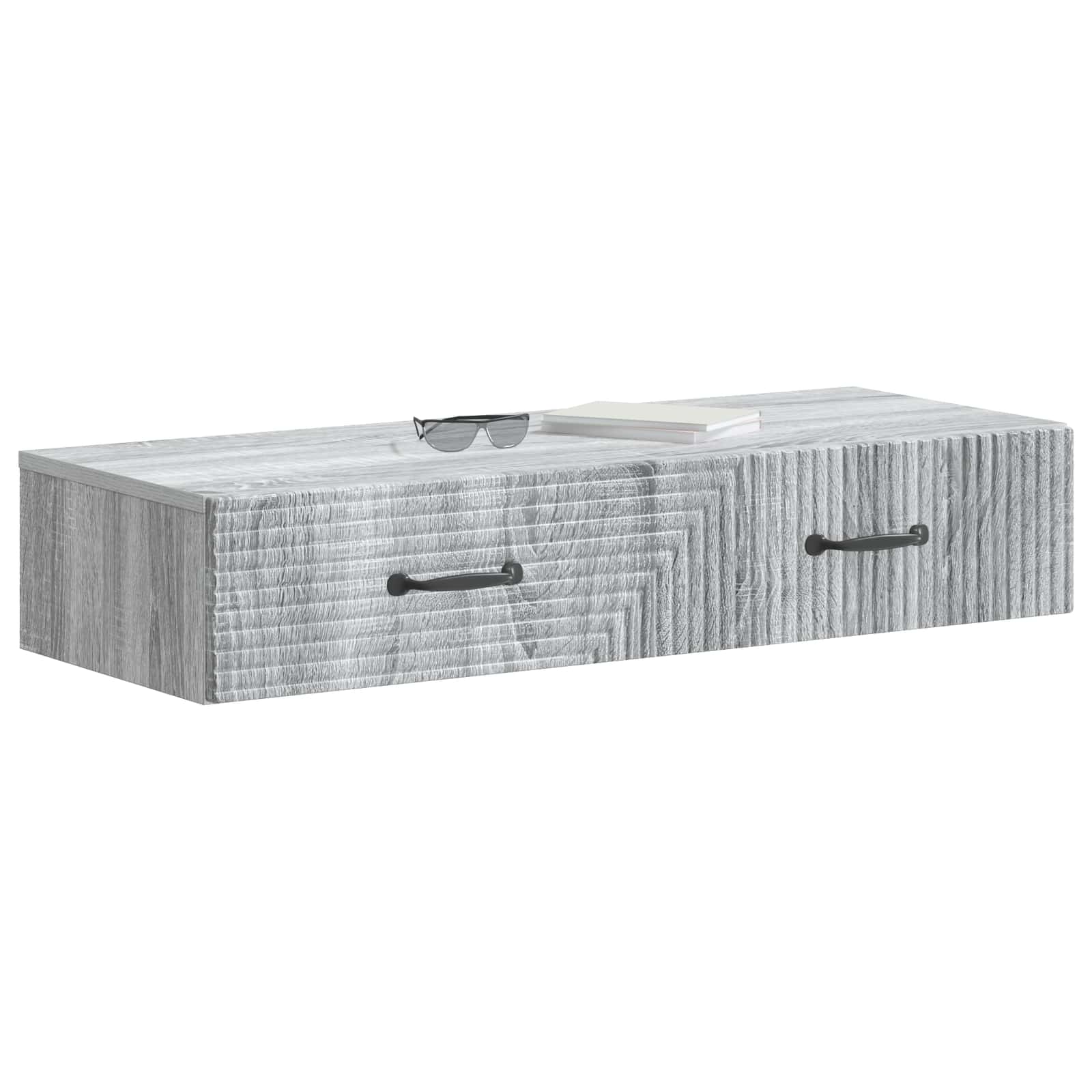 Wandmontage Zijtafel Grijs sonoma 87,5 x 34,5 x 17 cm