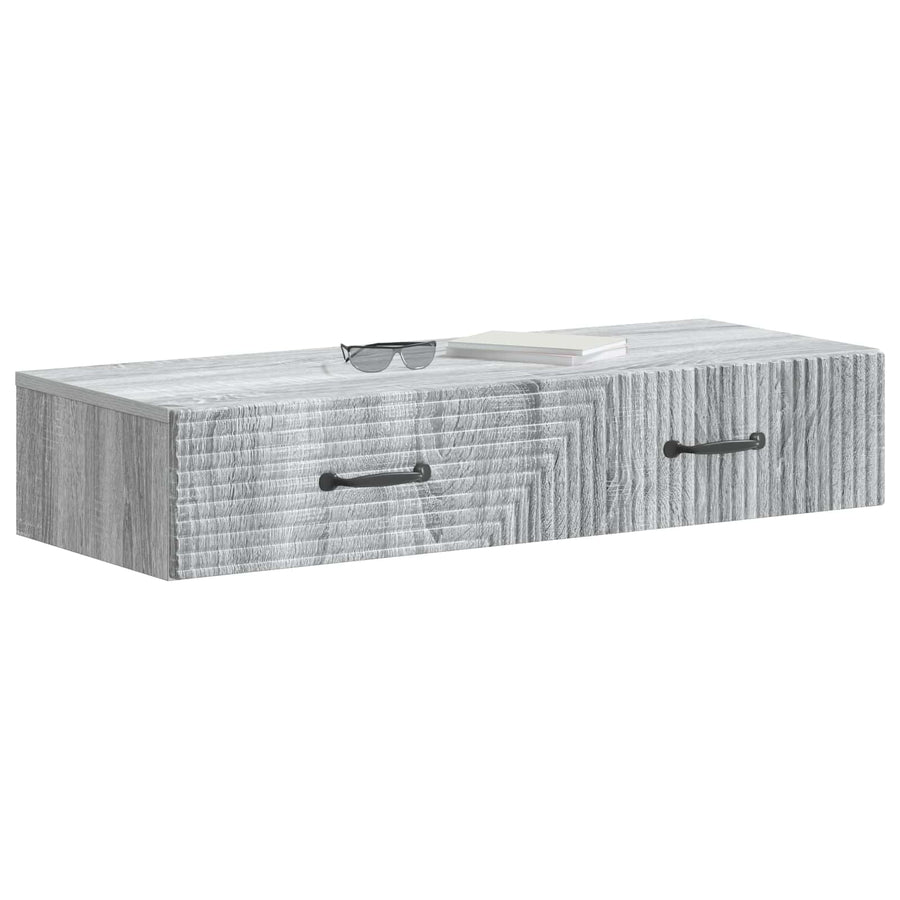 Wandmontage Zijtafel Grijs sonoma 87,5 x 34,5 x 17 cm