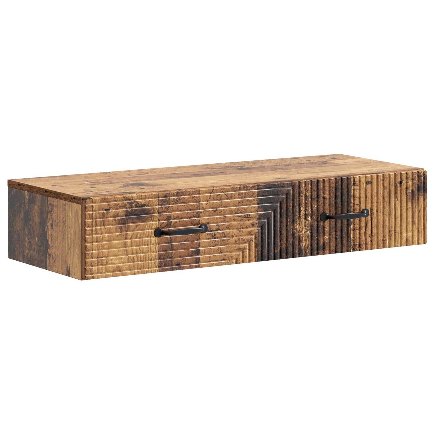 Wandmontage Zijtafel Oud hout 87,5 x 34,5 x 17 cm Bewerkt hout